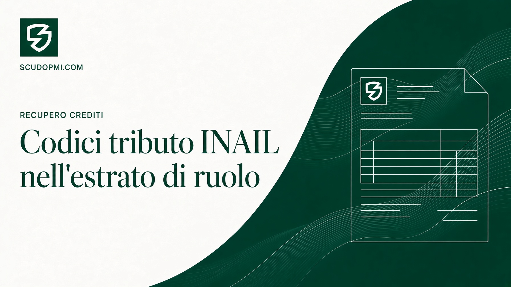 Codici tributo INAIL nell'estratto di ruolo: come leggerli e classificarli