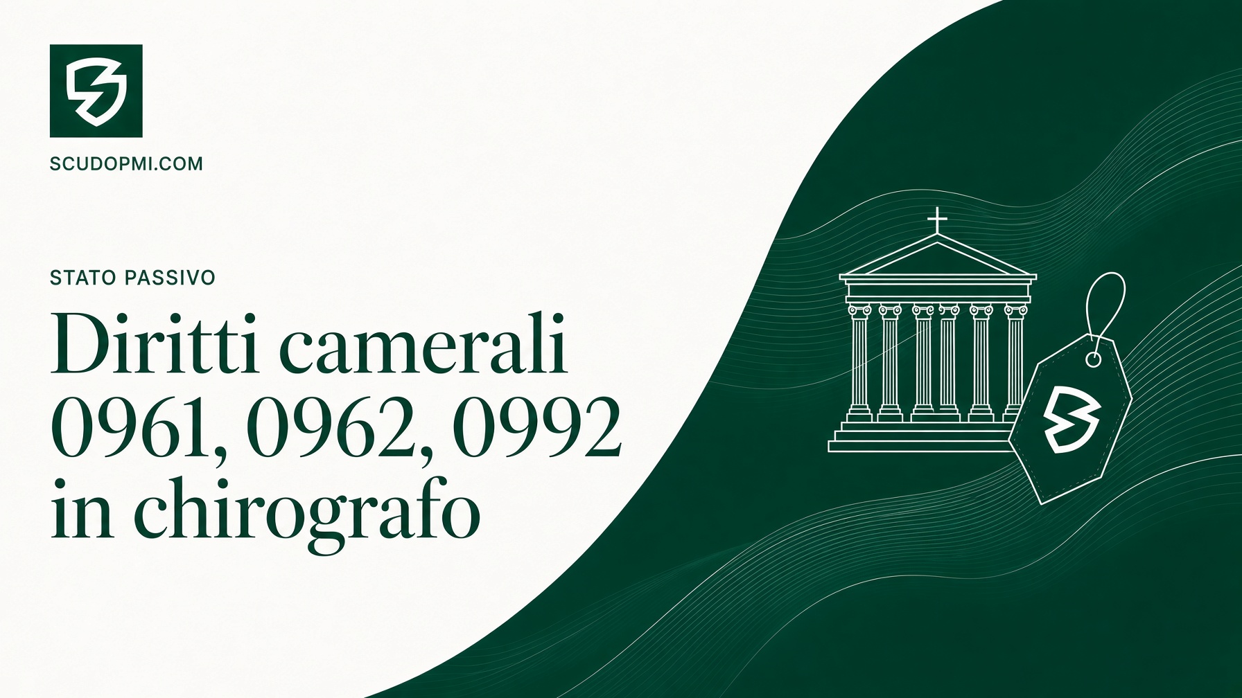 Diritti camerali 0961, 0962 e 0992: crediti chirografari nello stato passivo